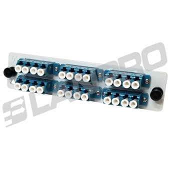 Panel Adaptador Unifiber™ Para ODF MetÁlico 6 Adaptadores Cuadruplex LC Monomodo Azul (24 hilos)