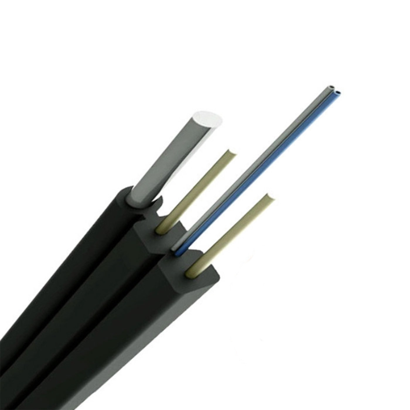 Fibra Optica Drop, SM, 1Fibra, G657.A2, Carreta Por 1Km/Reel C/Mensajero, Khomax - Imagen 1